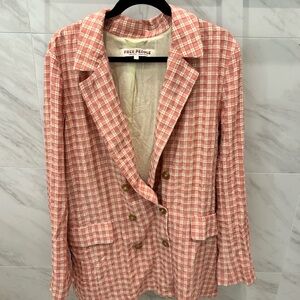 Free People Olivia Gingham Blazer